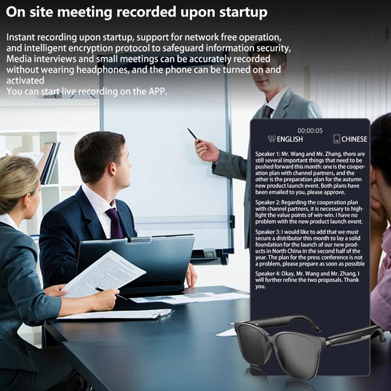 Xiaomi HY-C8 Smart Glasses with AI Translation & Bluetooth Headset