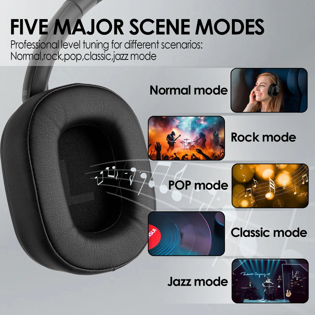 Siindoo ANC930Plus Hybrid ANC Wireless Headphone With Magnetic Touch LED Screen