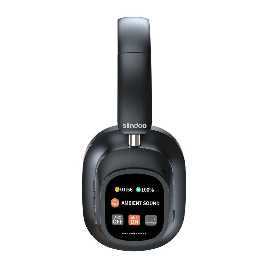 Siindoo ANC930Plus Hybrid ANC Wireless Headphone With Magnetic Touch LED Screen