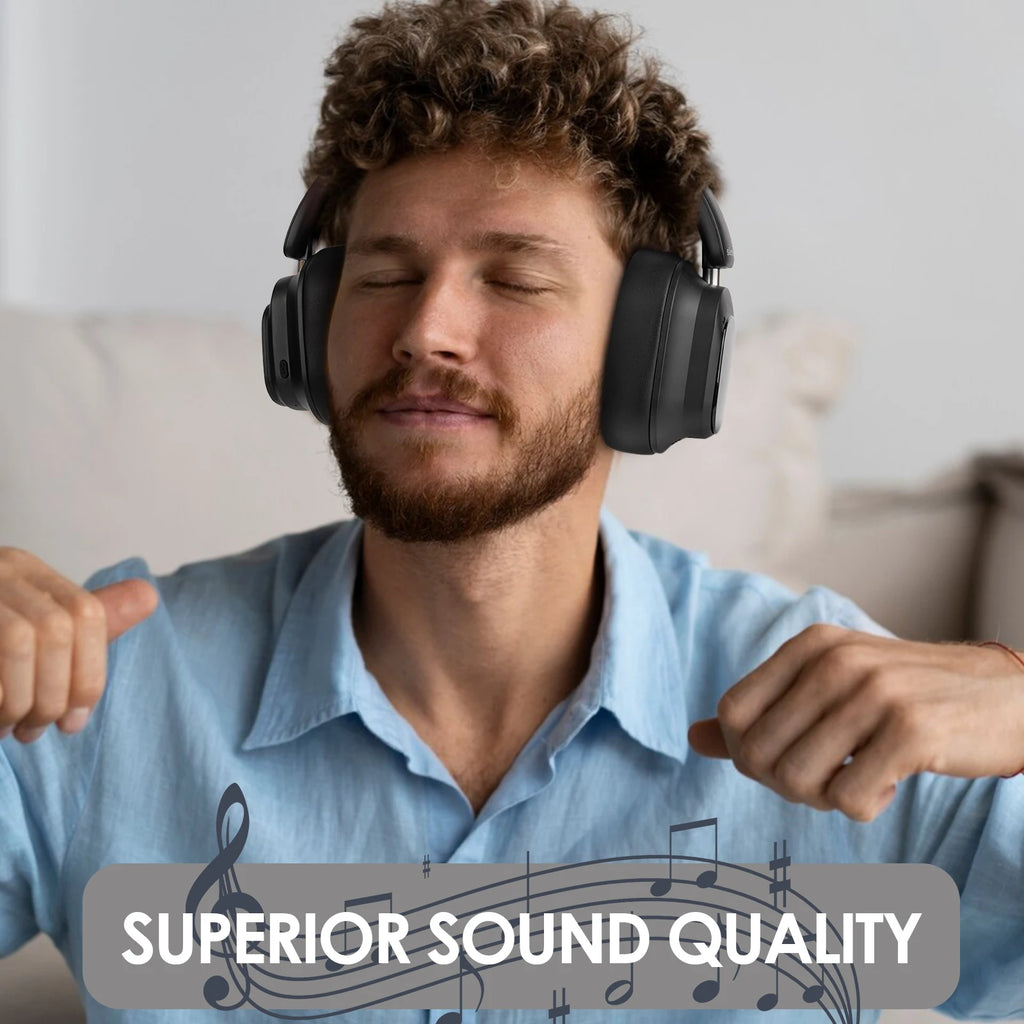 Siindoo ANC930Plus Hybrid ANC Wireless Headphone With Magnetic Touch LED Screen